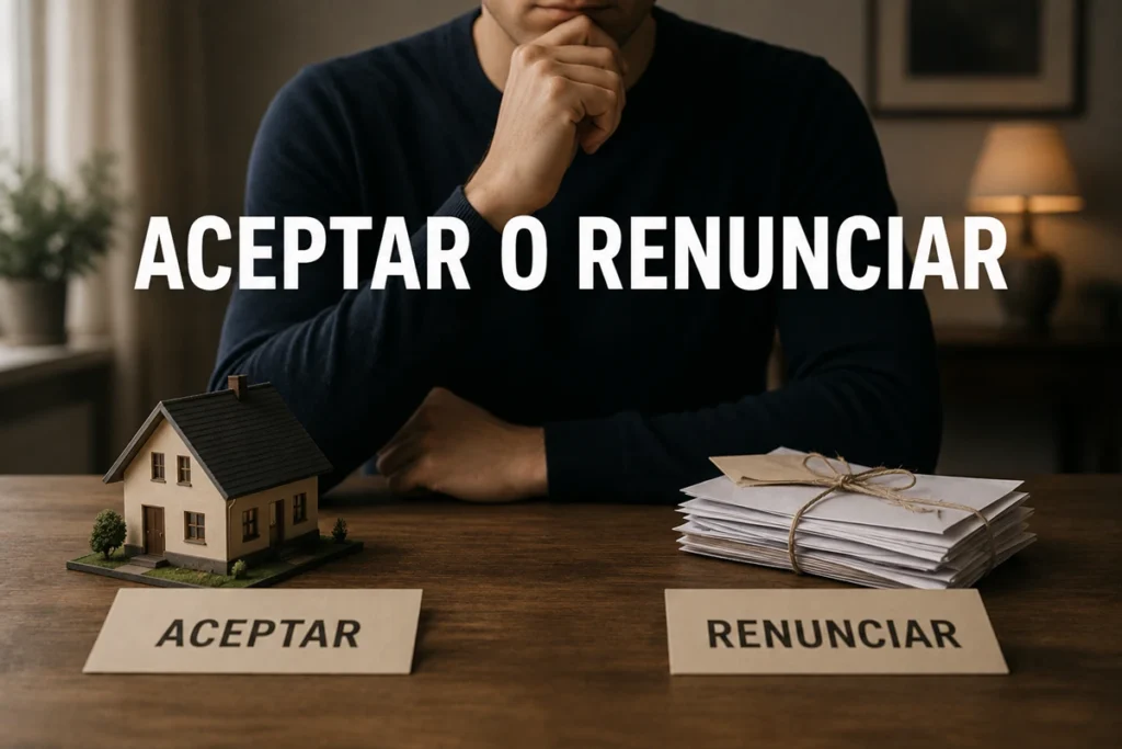 Aceptar o renunciar a una herencia