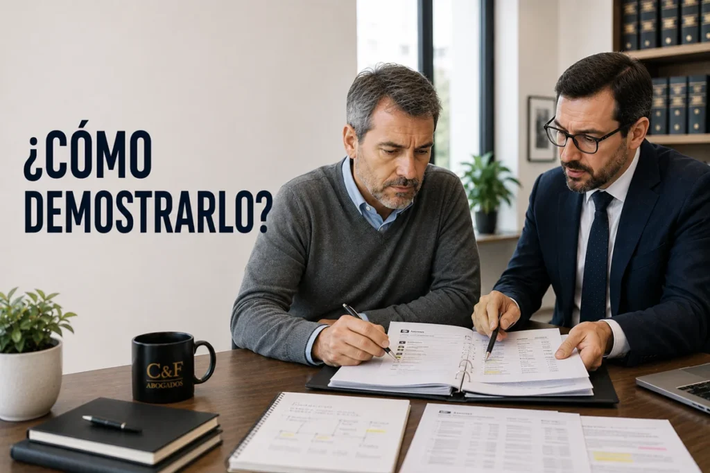 Trabajador organiza con un abogado pruebas de un posible acoso laboral