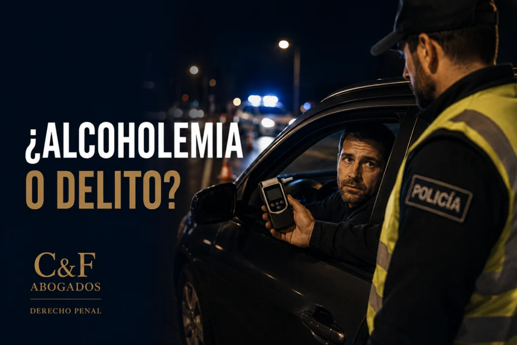 Control de alcoholemia durante un control de tráfico nocturno