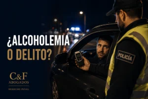 Control de alcoholemia durante un control de tráfico nocturno