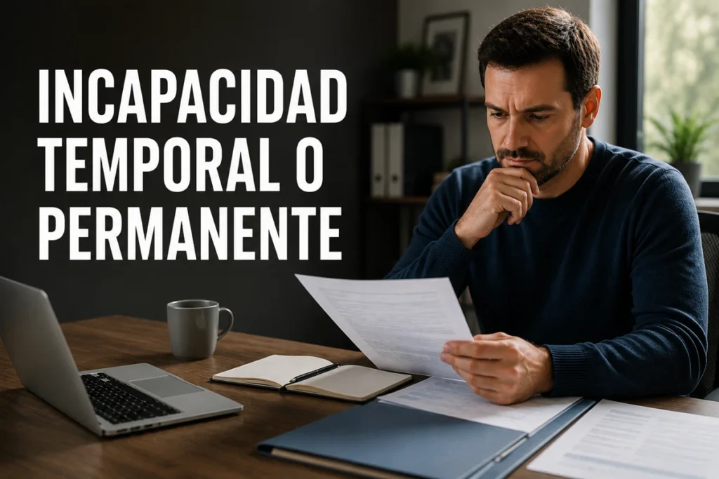 Diferencia entre incapacidad temporal e incapacidad permanente