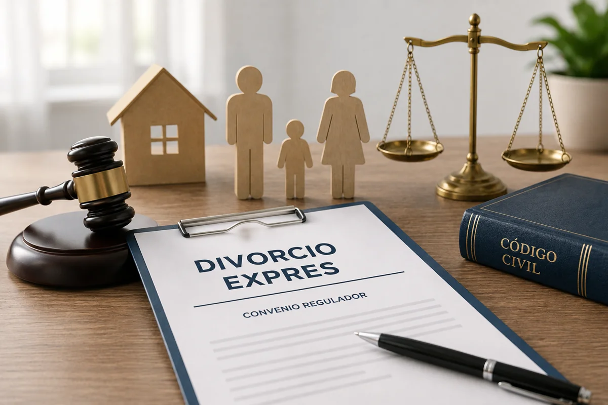 Divorcio exprés de mutuo acuerdo y convenio regulador