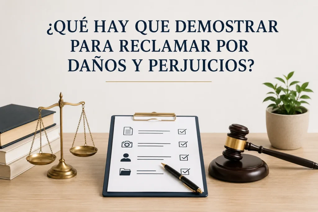 Qué hay que demostrar para reclamar por daños y perjuicios
