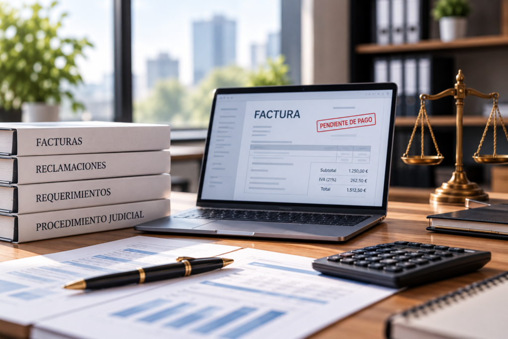Reclamación de facturas impagadas por una empresa