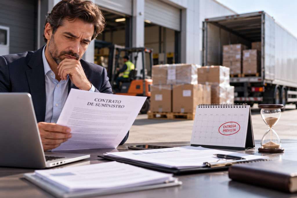 Retraso de un proveedor en una entrega con contrato y fecha prevista