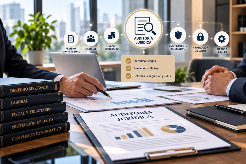 Auditoría jurídica de una empresa para identificar riesgos legales